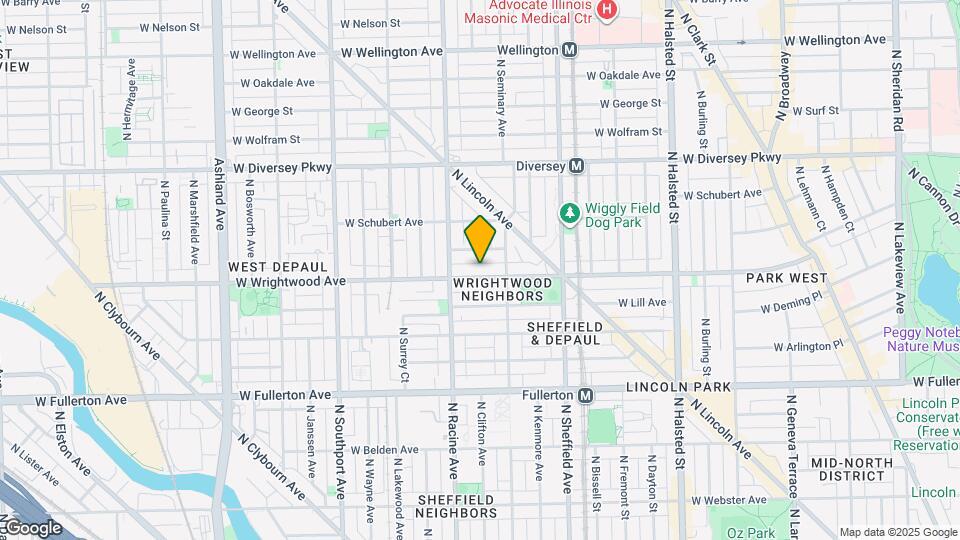 1124 W Wrightwood Ave, Unit 3E Mapa y Detalles de la Ubicación