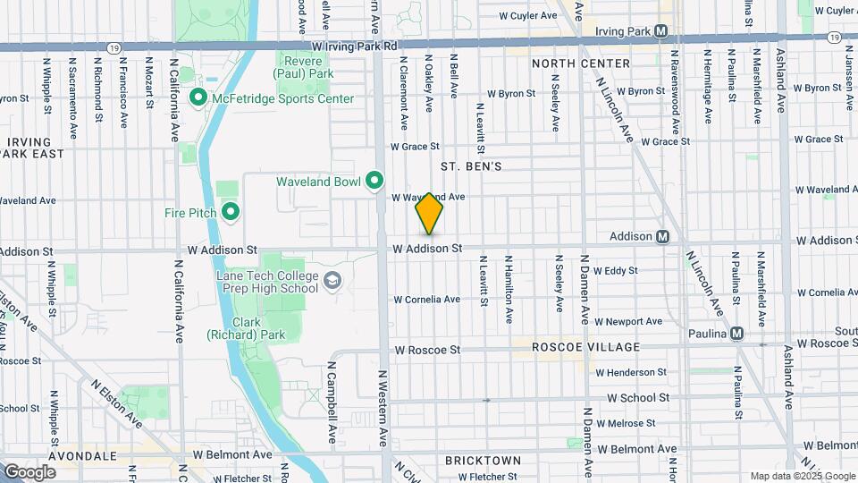 3600 N Oakley Ave Map and Location Details
