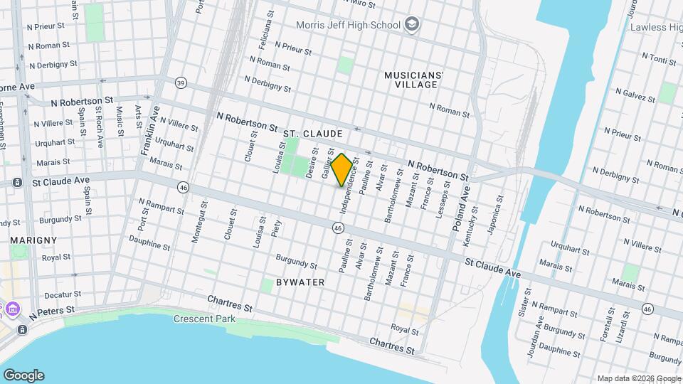 3614 Urquhart St Map and Location Details