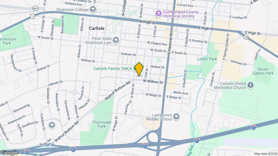 426 Arch St Map and Location Details