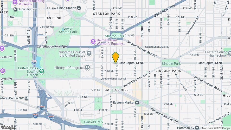 421 E Capitol St SE Map and Location Details