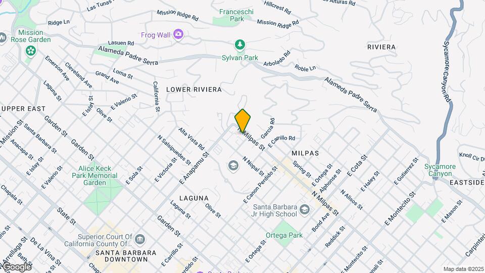 1105 N Milpas St, Unit A Map and Location Details
