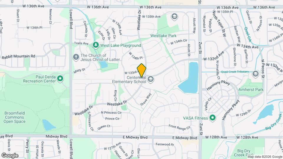 3114 W 132nd Cir Map and Location Details