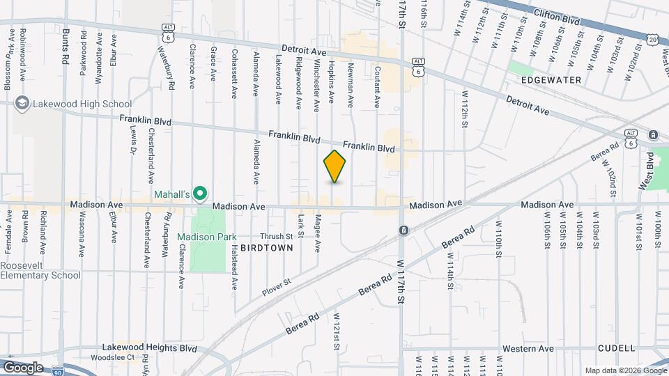 1623 Hopkins Ave Map and Location Details