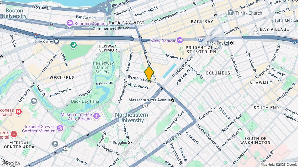 14 Westland Ave, Unit 108 Map and Location Details