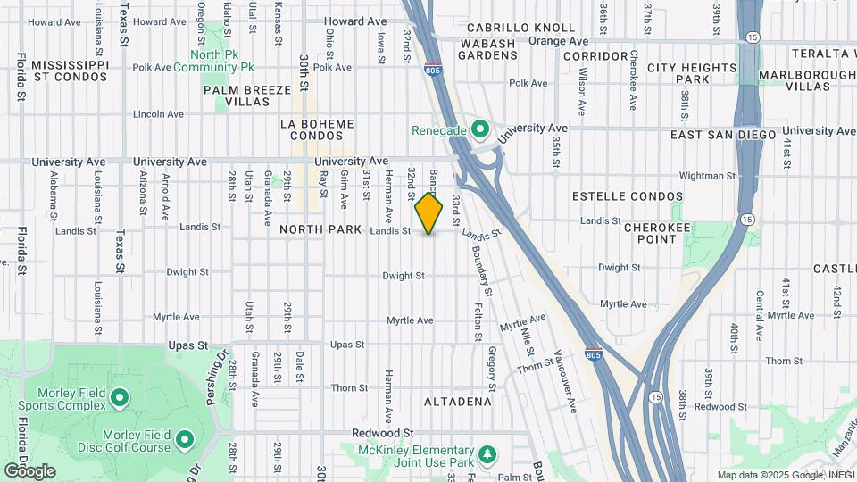 3676 Bancroft St Map and Location Details