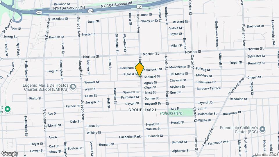 1029 Hudson Ave Map and Location Details