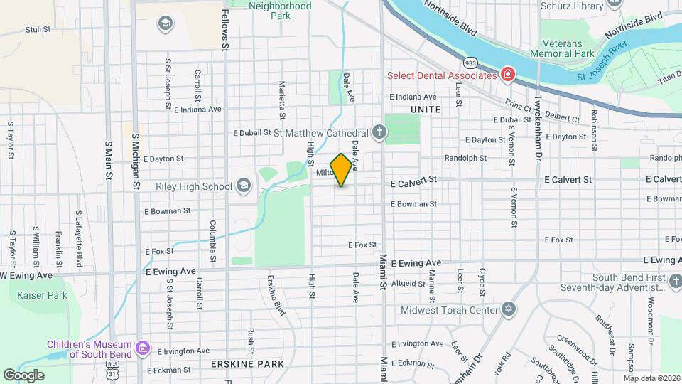 912 E Calvert St Map and Location Details