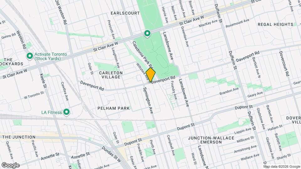 1821 Davenport Rd Map and Location Details