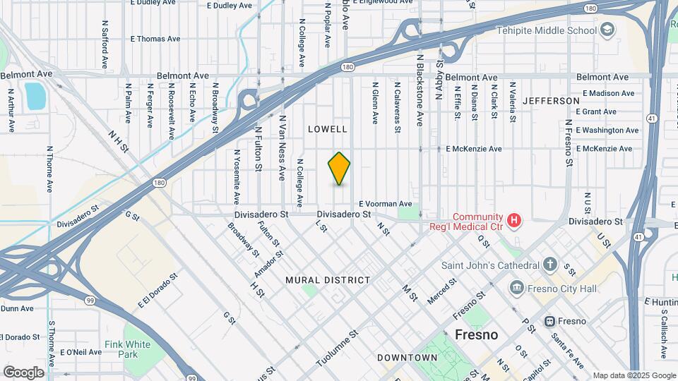 134 N Poplar Avenue Map and Location Details