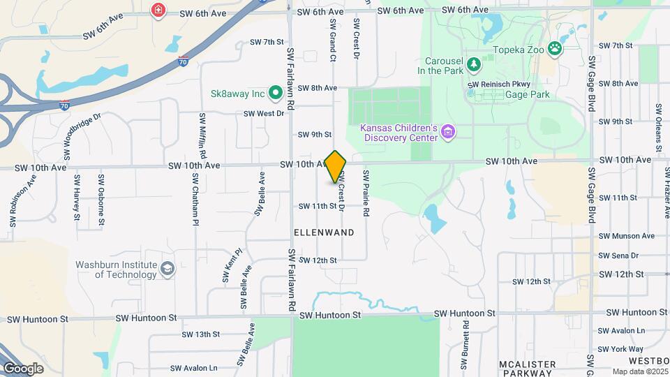 1027 SW Crest Dr Map and Location Details