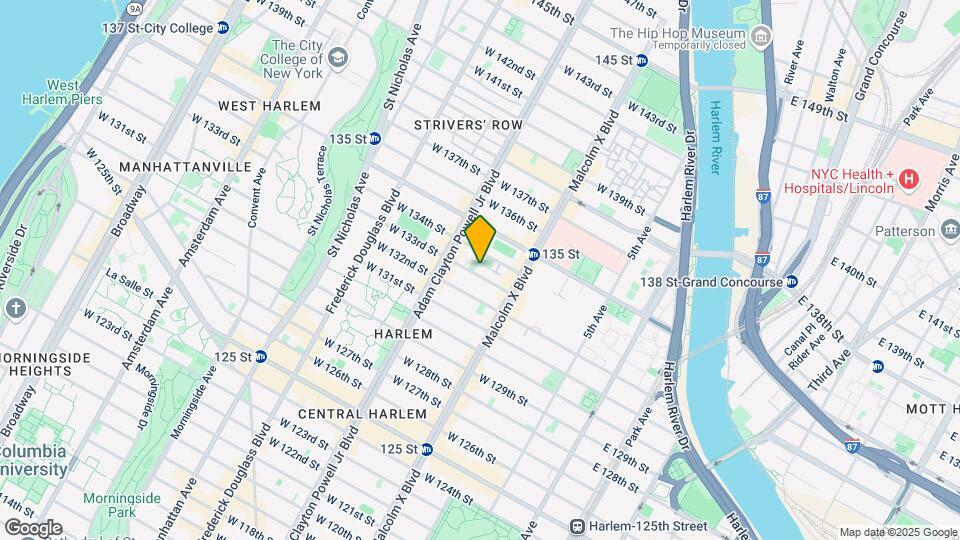 151-153 W 133rd St Mapa y Detalles de la Ubicación