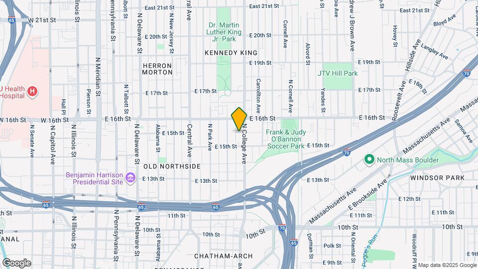 1532 N College Ave Map and Location Details