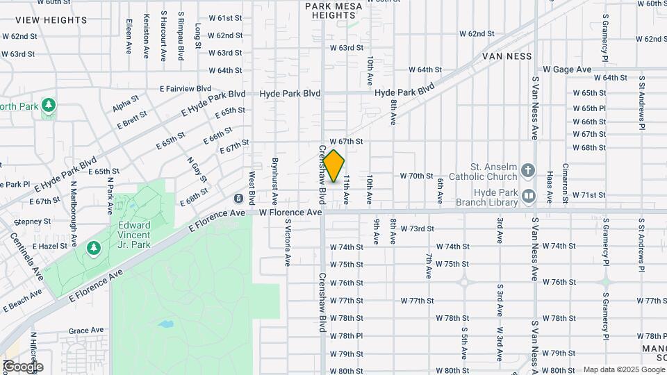 6836 Crenshaw Blvd Map and Location Details