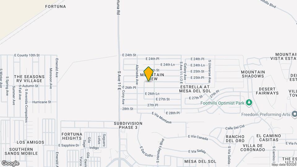 11287 E 26th St Map and Location Details