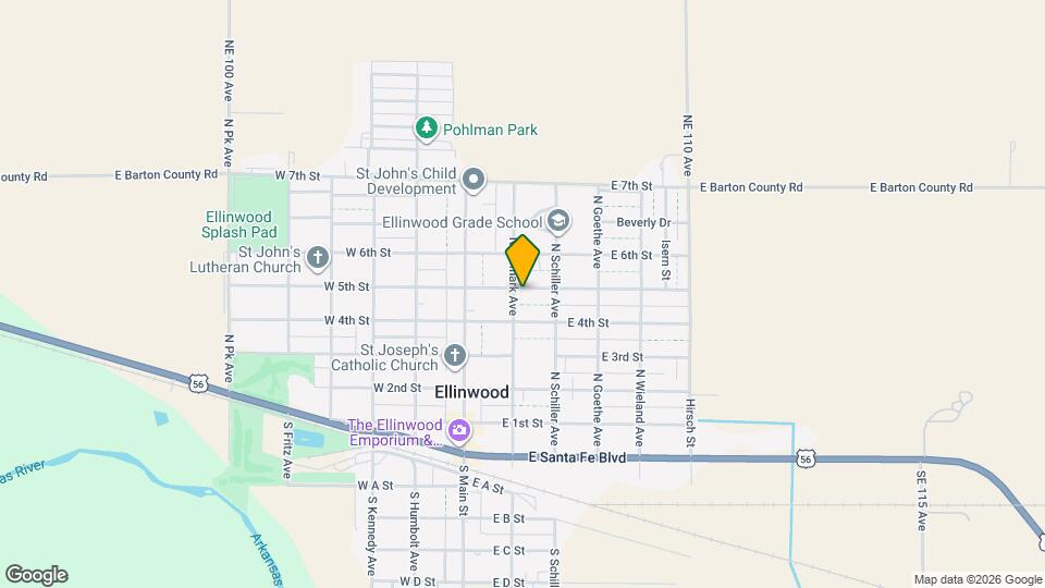 201 E 5th St Map and Location Details