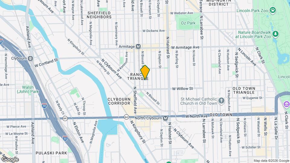 1825 N Bissell St Mapa y Detalles de la Ubicación
