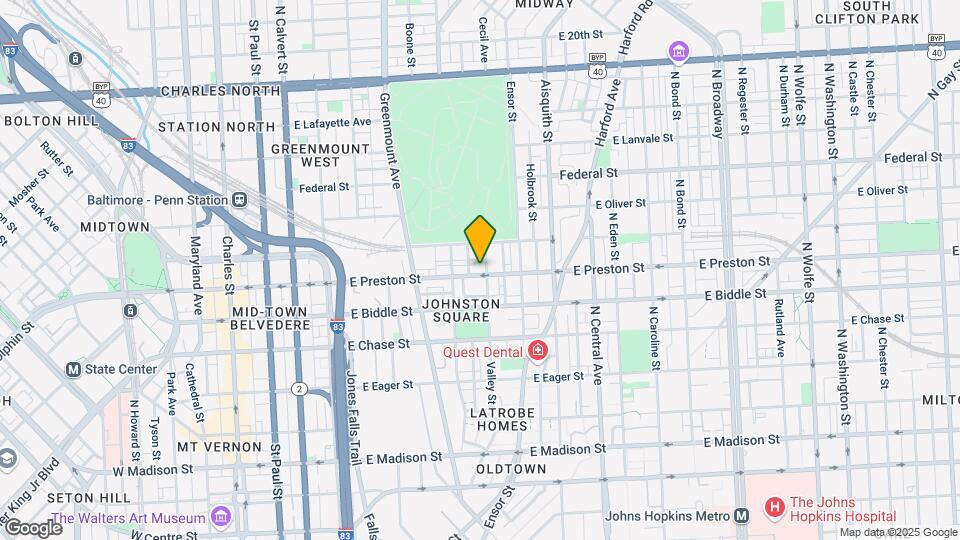 834 E Preston St, Unit Apt. 2 Map and Location Details