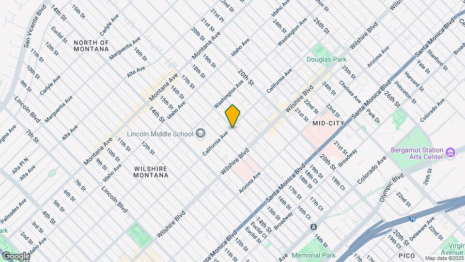 1630 California Ave Map and Location Details
