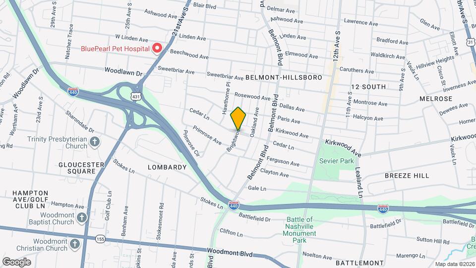 1715 Cedar Ln Map and Location Details