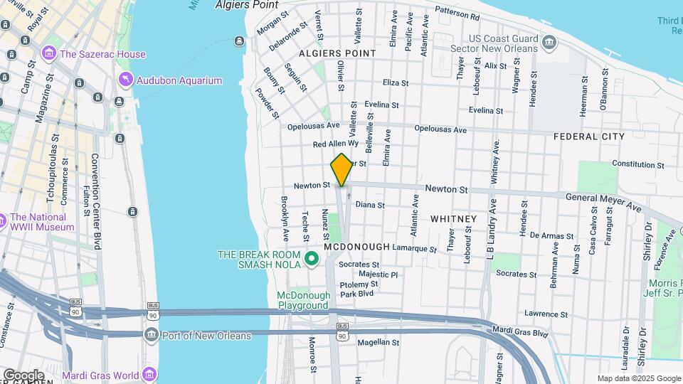 1020 Verret St Mapa y Detalles de la Ubicación