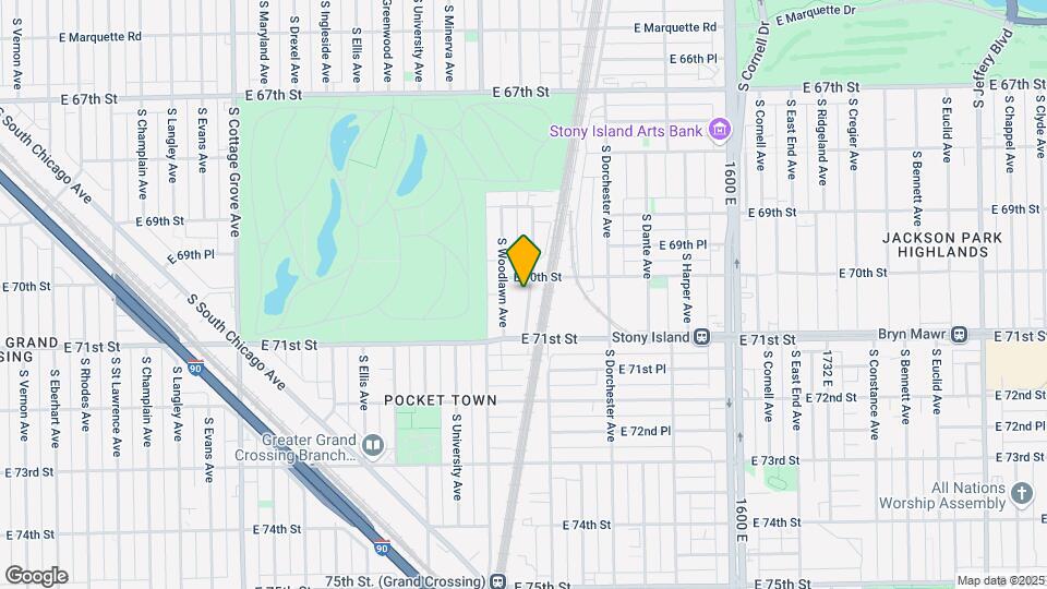 7014 S Kimbark Ave Map and Location Details