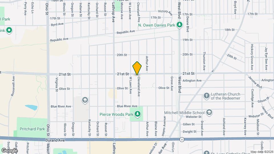 2108 Cleveland Ave Mapa y Detalles de la Ubicación