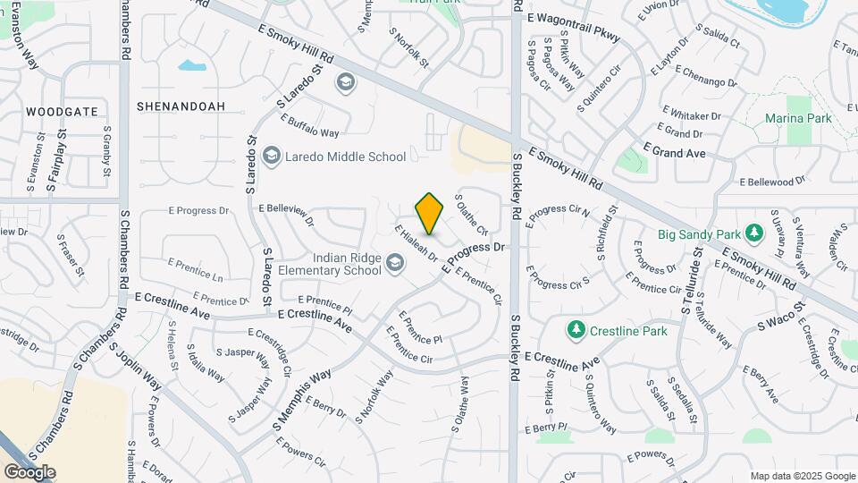 16556 E Hialeah Dr Mapa y Detalles de la Ubicación