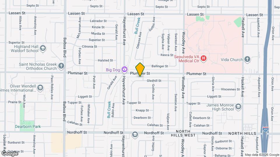 16457 Gledhill St Map and Location Details