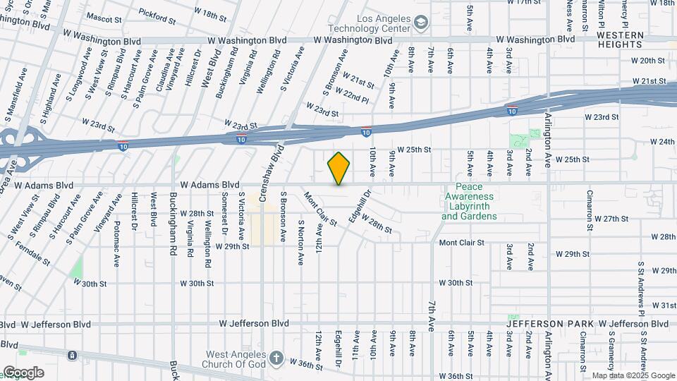 4128 W Adams Blvd Map and Location Details