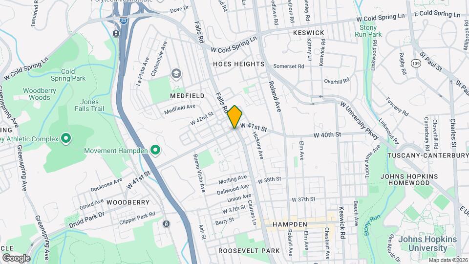 4032 Falls Rd Map and Location Details