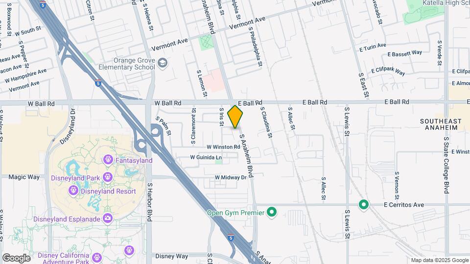 1313 S Anaheim Blvd Map and Location Details