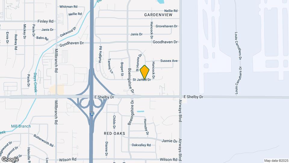 2065 St James Dr Map and Location Details