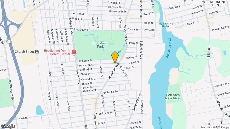 1887-1893 Acushnet Ave Map and Location Details