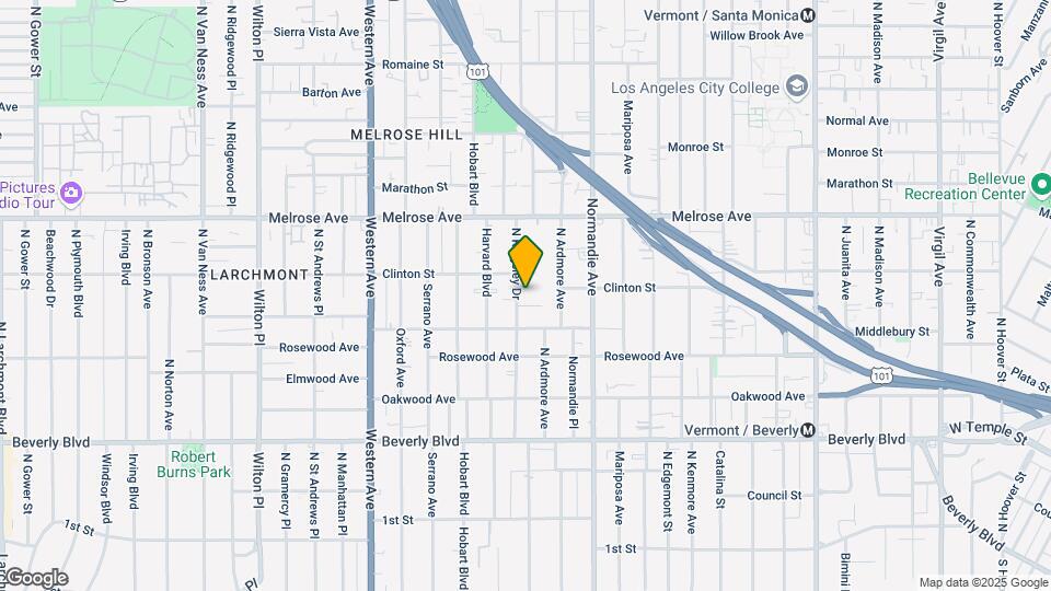 534-538 N Kingsley Dr Map and Location Details