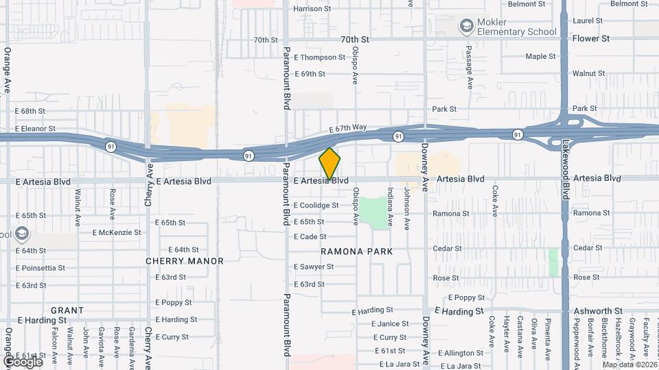 3026 E Artesia Blvd, Unit A Map and Location Details