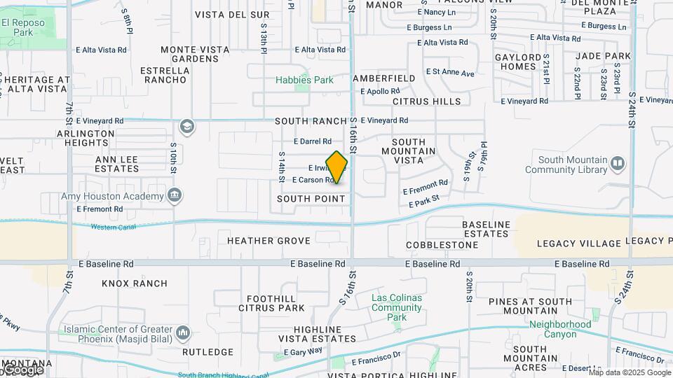 1518 E Carter Rd Mapa y Detalles de la Ubicación