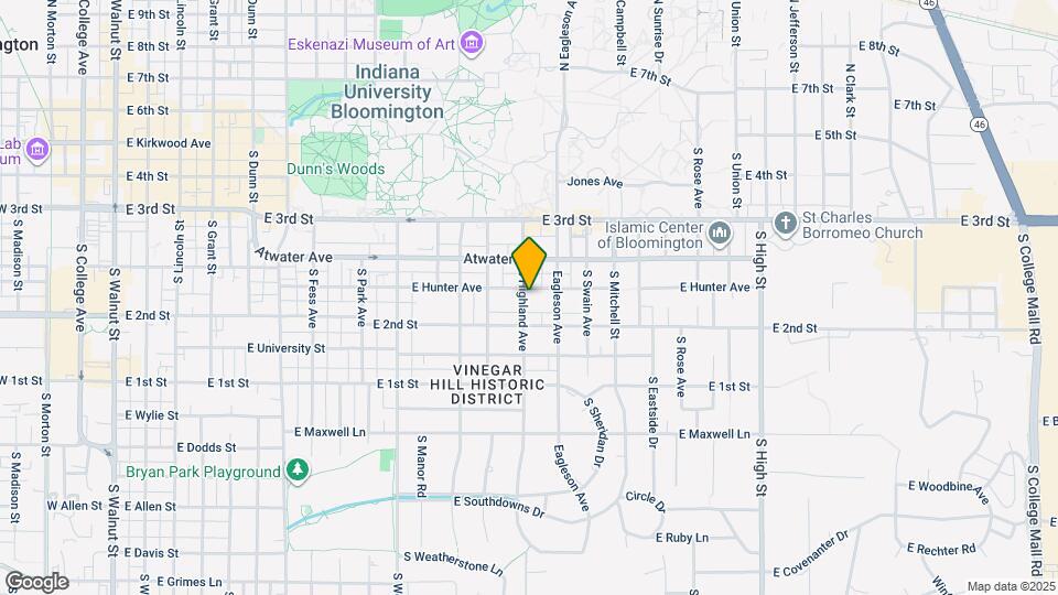505 S Highland Ave Map and Location Details