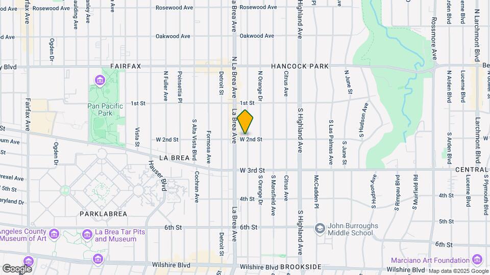 181 S Sycamore Ave Map and Location Details