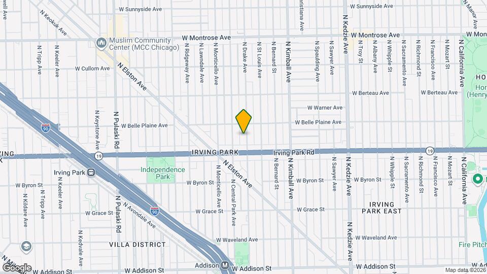 4038 N Drake Ave, Unit Unit B Mapa y Detalles de la Ubicación
