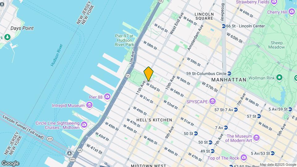 553 W 53rd St Mapa y Detalles de la Ubicación