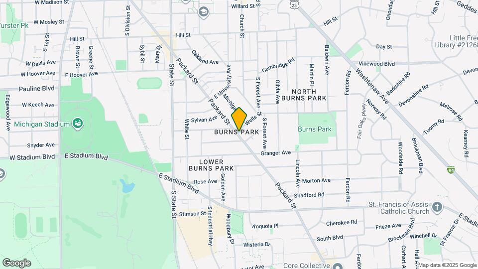 1221 Packard St, Unit 1221 Packard Map and Location Details