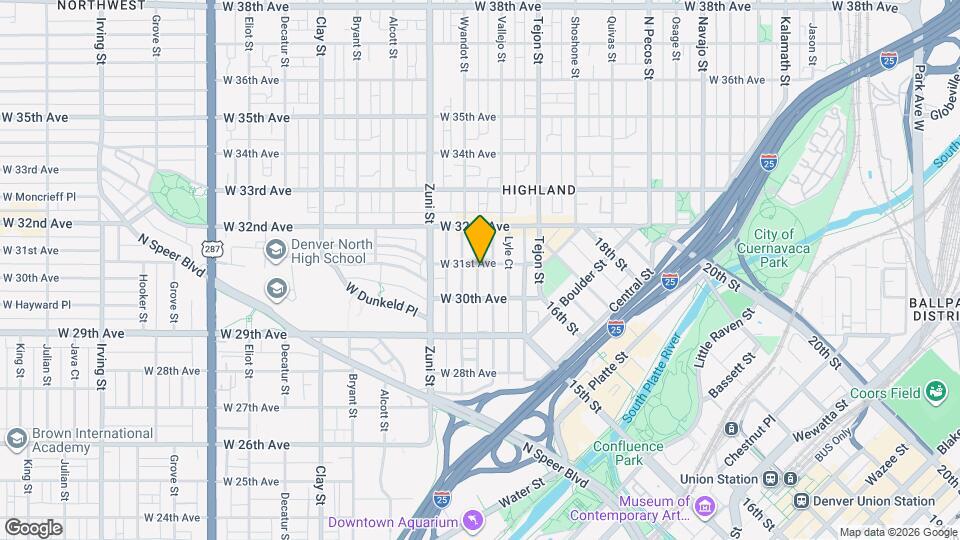 2220 W 31st Ave Map and Location Details