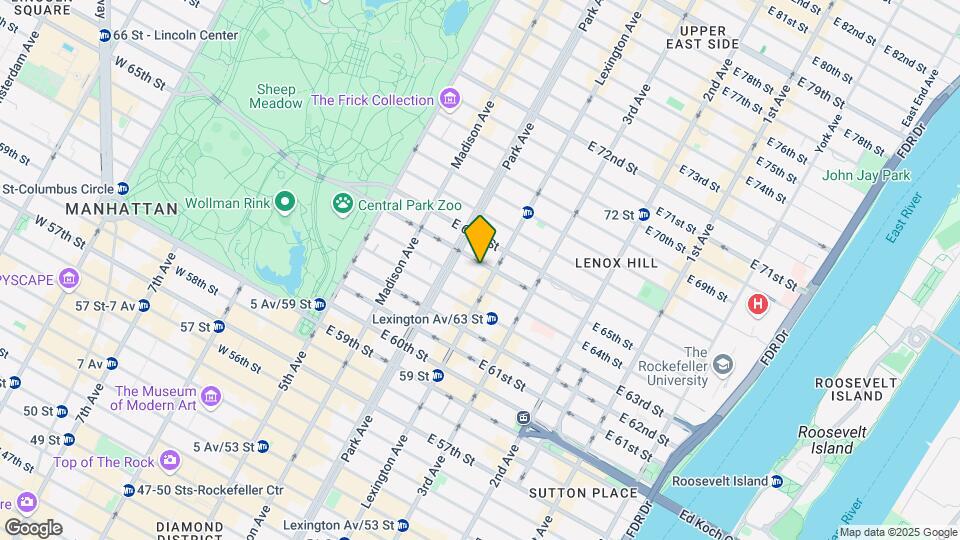 128 E 65th St Mapa y Detalles de la Ubicación