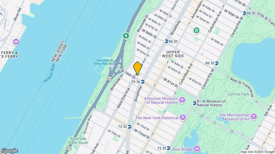 400 West End Ave Map and Location Details