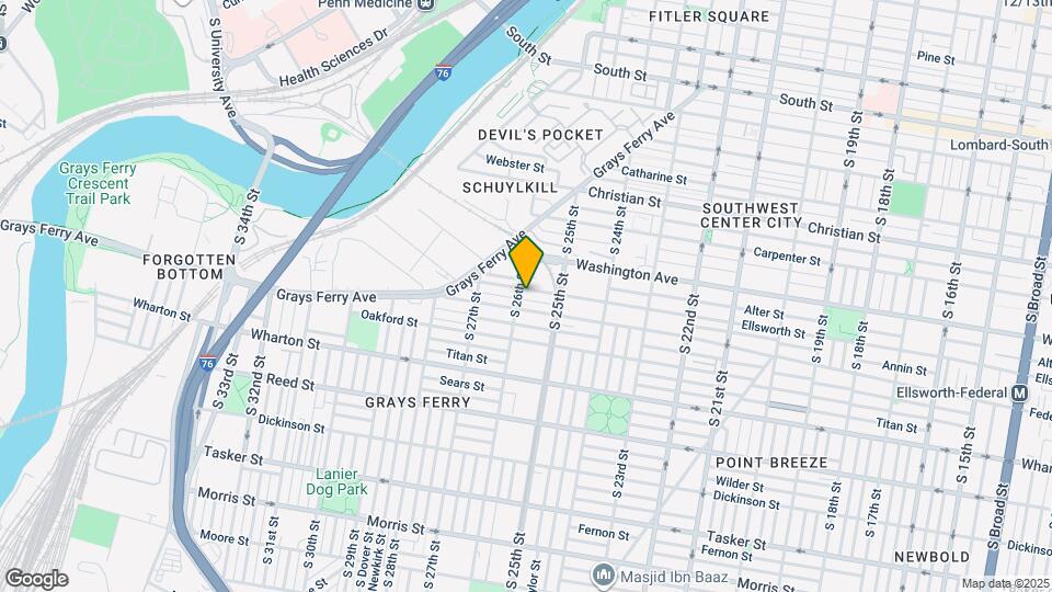 2542 Ellsworth St Map and Location Details