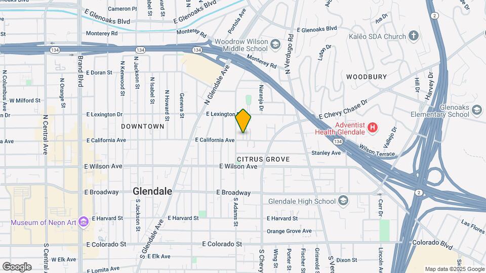 1115 E California Ave Mapa y Detalles de la Ubicación