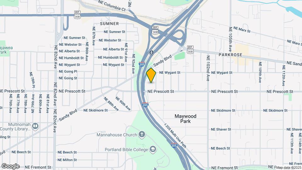 9401-9433 NE Prescott St Map and Location Details