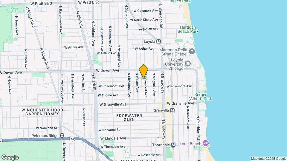 6320 N Lakewood Ave Mapa y Detalles de la Ubicación