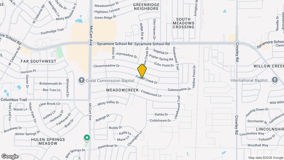 2729 Forest Creek Dr Map and Location Details